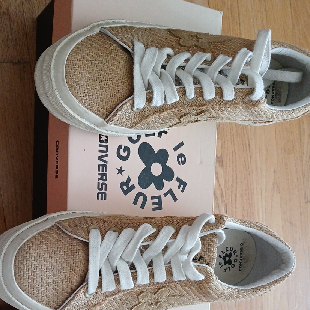 Converse Beige Sneakers with White Accents